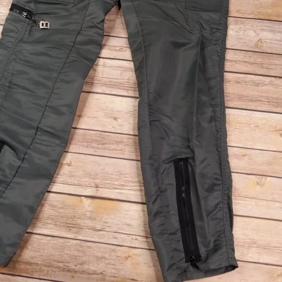 Vintage Bugle Boy 29M Countdown Parachute Pants Gray With Black Zippers - Picture 3 of 12